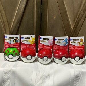 NIP Mega Pokémon Blocks Wattel Pikachu Jigglypuff Squirtle & Charmander Balls